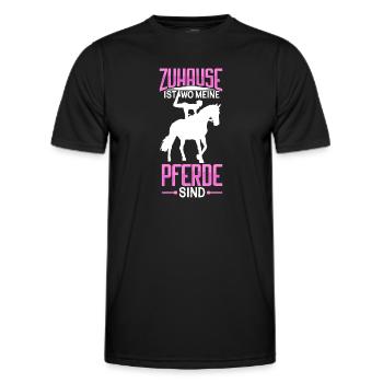 Voltigieren - Männer Funktions-T-Shirt - Schwarz - Vorne - AI Model Male 178 dark (178cm)