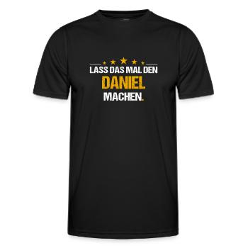 Lass das mal den Daniel machen Name - Männer Funktions-T-Shirt - Schwarz - Vorne - AI Model Male 178 dark (178cm)
