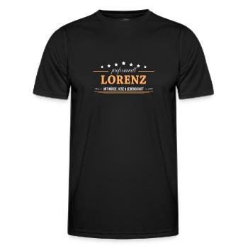 Professionell Lorenz Name Vorname - Männer Funktions-T-Shirt - Schwarz - Vorne - AI Model Male 178 dark (178cm)