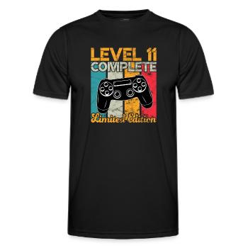 Level 11 complete Gaming Geburtstag - Männer Funktions-T-Shirt - Schwarz - Vorne - AI Model Male 178 dark (178cm)