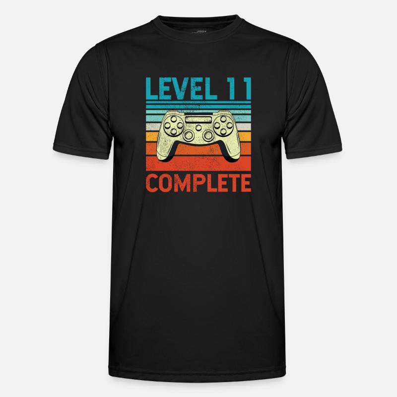 Level 11 Complete - Männer Funktions-T-Shirt - Schwarz