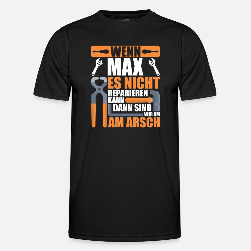 Vorname Max Name Geburtstag Geschenk Männer Funktions-T-Shirt