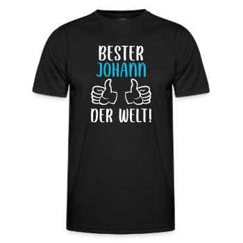 Johann Vorname Name Geburtstag - Männer Funktions-T-Shirt - Schwarz - Vorne - AI Model Male 178 dark (178cm)