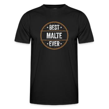 Best Malte Ever Vorname Name Geschenk - Männer Funktions-T-Shirt - Schwarz - Vorne - AI Model Male 178 dark (178cm)
