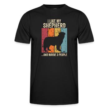 Australian Shepherd Gift Dogs - Men's Functional T-Shirt - black - Front - AI Model Male 178 dark (178cm)