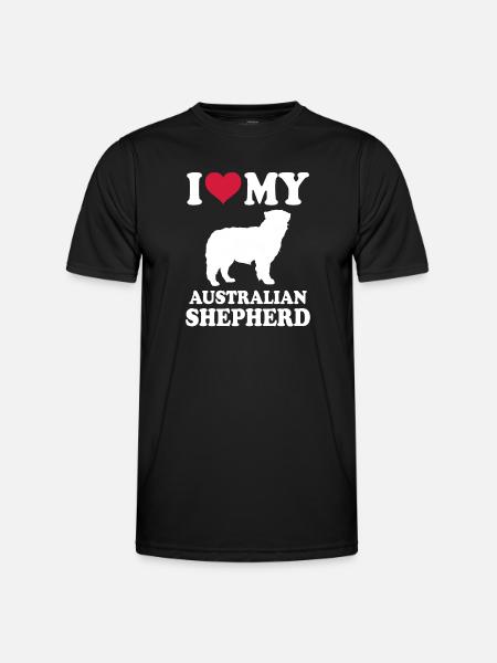 Australian Shepherd Gift Dogs - Men's Functional T-Shirt - black