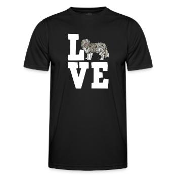 Bearded Collie Gift Chiens - T-shirt sport Homme - noir - Devant - AI Model Male 178 dark (178cm)