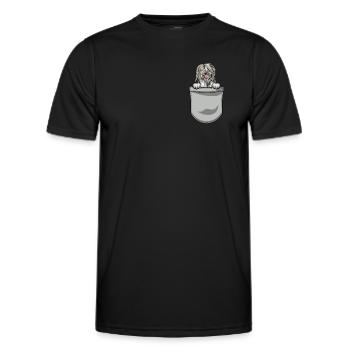 Bearded Collie Gift Chiens - T-shirt sport Homme - noir - Devant - AI Model Male 178 dark (178cm)