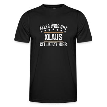 Klaus Vorname Name Geburtstag - Männer Funktions-T-Shirt - Schwarz - Vorne - AI Model Male 178 dark (178cm)