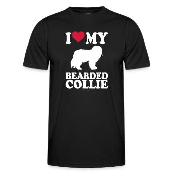 Bearded Collie Gift Chiens - T-shirt sport Homme - noir - Devant - AI Model Male 178 dark (178cm)
