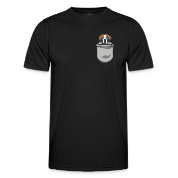 St. Bernard Gift Dogs - Men's Functional T-Shirt - black - Front - AI Model Male 178 dark (178cm)