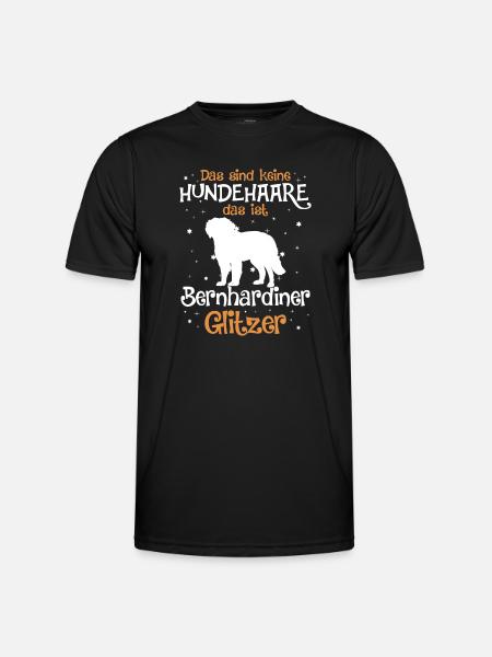 Bernhardiner Geschenk Hunde - Männer Funktions-T-Shirt - Schwarz