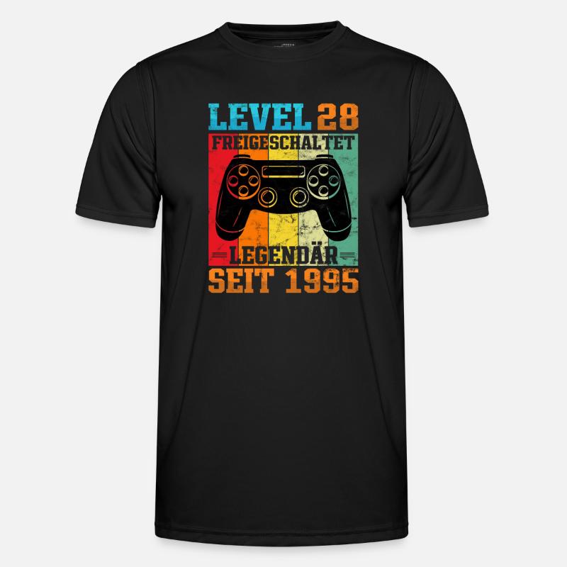 Gaming Geburtstag 1995 Level 28 Männer Funktions-T-Shirt
