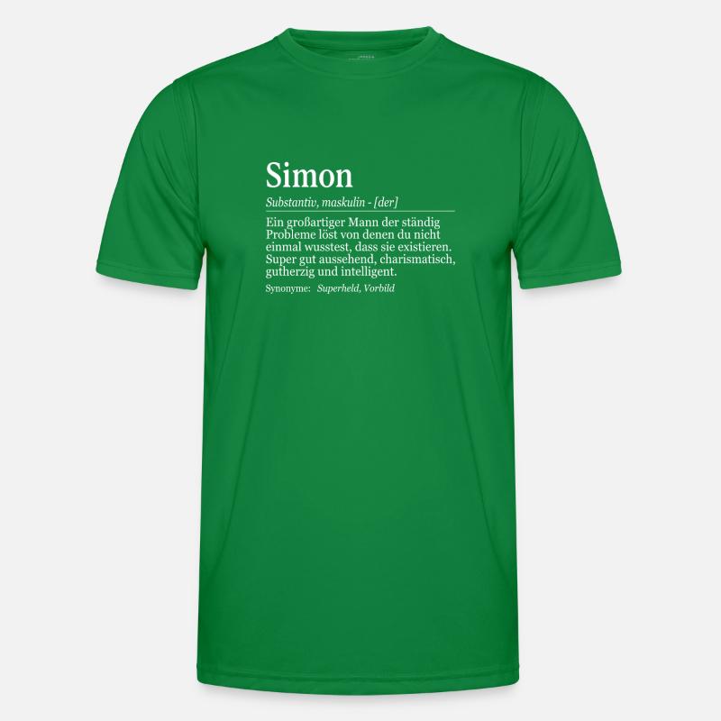 Simon Definition Name Day Birthday Name Men's Functional T-Shirt