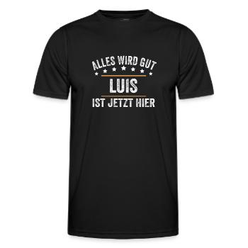 Luis Vorname Name Geburtstag - Männer Funktions-T-Shirt - Schwarz - Vorne - AI Model Male 178 dark (178cm)