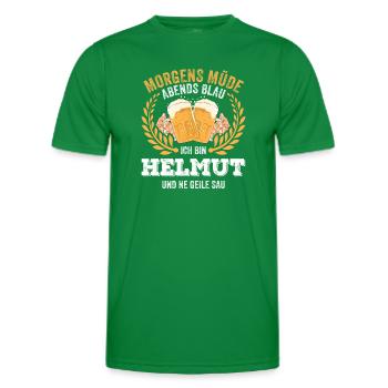 Helmut Vorname Name Geburtstag Bier saufen - Männer Funktions-T-Shirt - Kelly Green - Vorne - AI Model Male 178 dark (178cm)