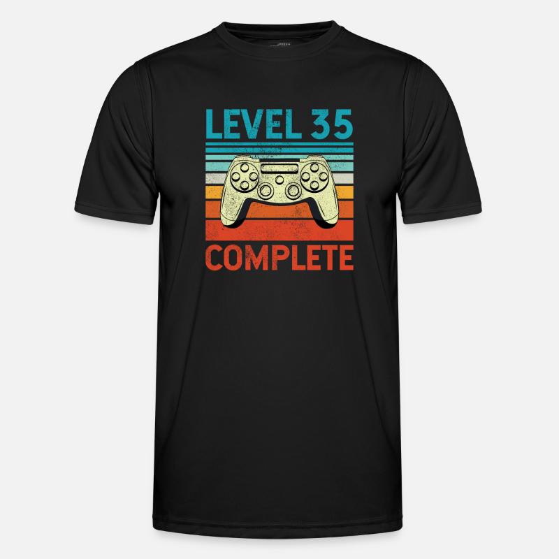 Level 35 Complete - Männer Funktions-T-Shirt - Schwarz