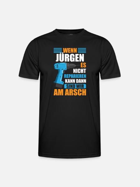 Jürgen Vorname Name Geburtstag Reparieren - Männer Funktions-T-Shirt - Schwarz
