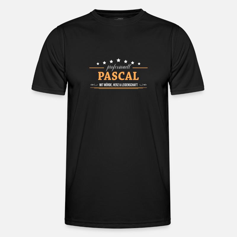 Professionell Pascal Name Vorname - Männer Funktions-T-Shirt - Schwarz