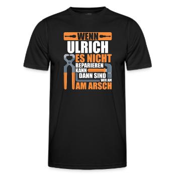 Vorname Ulrich Name Geburtstag Geschenk - Männer Funktions-T-Shirt - Schwarz - Vorne - AI Model Male 178 dark (178cm)