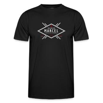 Grillmeister Marcel Vorname Name - Männer Funktions-T-Shirt - Schwarz - Vorne - AI Model Male 178 dark (178cm)