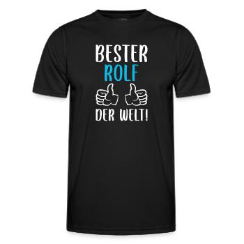 Rolf Vorname Name Geburtstag - Männer Funktions-T-Shirt - Schwarz - Vorne - AI Model Male 178 dark (178cm)