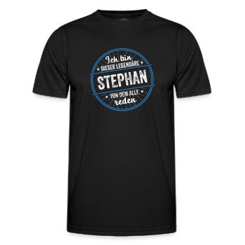 Ich bin dieser legendärer Stephan Name - Männer Funktions-T-Shirt - Schwarz - Vorne - AI Model Male 178 dark (178cm)