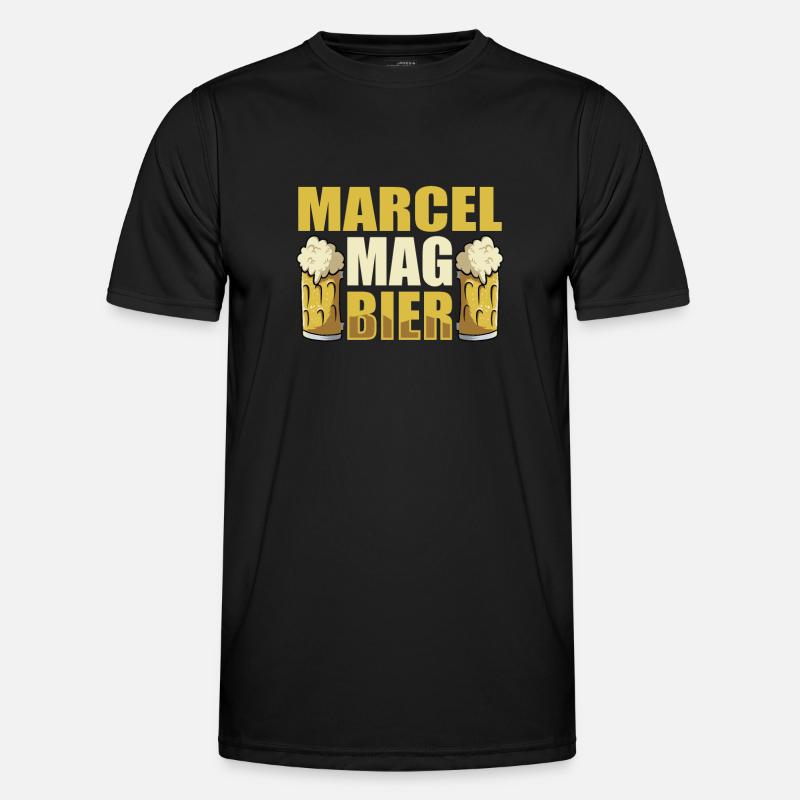 Marcel mag Bier Name Geburtstag Männer Funktions-T-Shirt