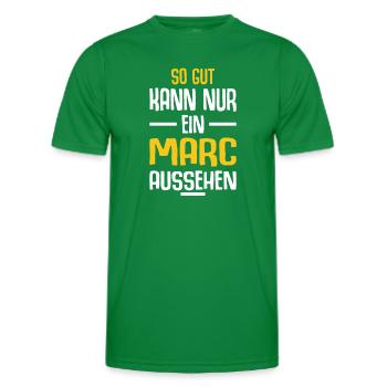 Marc Vorname Name Geburtstag - Männer Funktions-T-Shirt - Kelly Green - Vorne - AI Model Male 178 dark (178cm)