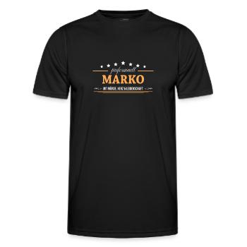 Professionell Marko Name Vorname - Männer Funktions-T-Shirt - Schwarz - Vorne - AI Model Male 178 dark (178cm)