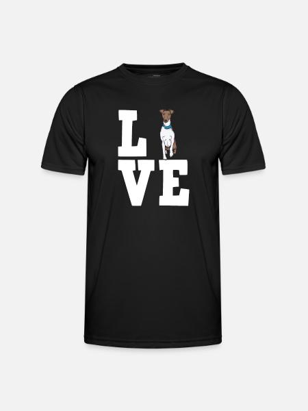 Foxterrier Hund Dog Hundehalter - Männer Funktions-T-Shirt - Schwarz