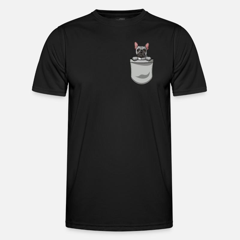 Français Propriétaire de chien bouledogue T-shirt sport Homme