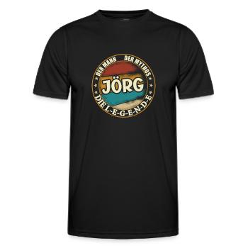 Jörg Vorname Name Geburtstag - Männer Funktions-T-Shirt - Schwarz - Vorne - AI Model Male 178 dark (178cm)