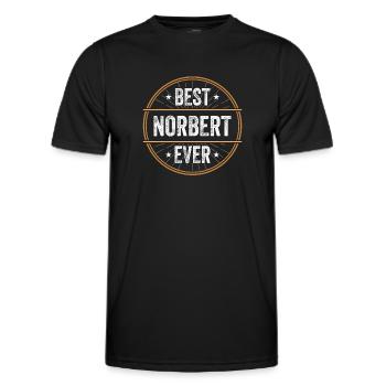 Best Norbert Ever First Name Name Gift - Men's Functional T-Shirt - black - Front - AI Model Male 178 dark (178cm)