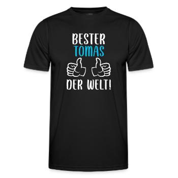 Tomas Vorname Name Geburtstag - Männer Funktions-T-Shirt - Schwarz - Vorne - AI Model Male 178 dark (178cm)