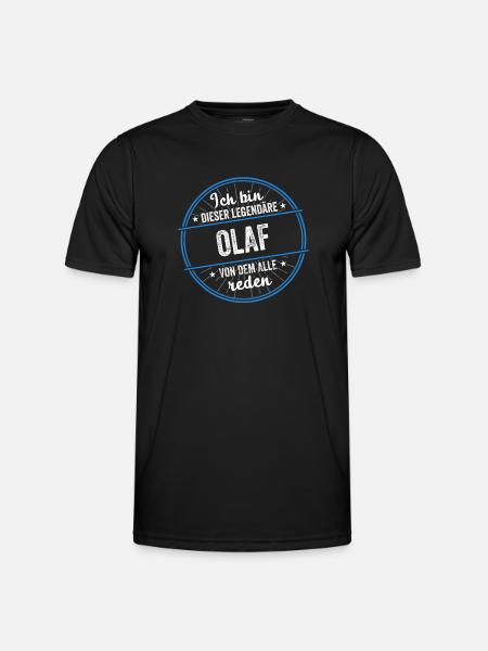 Ich bin dieser legendärer Olaf Name - Männer Funktions-T-Shirt - Schwarz