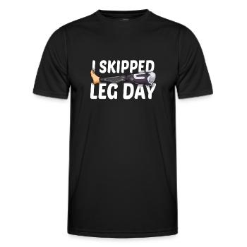 Leg surgery wheelchair lost leg - Men's Functional T-Shirt - black - Front - AI Model Male 178 dark (178cm)