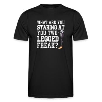 Leg surgery wheelchair lost leg - Men's Functional T-Shirt - black - Front - AI Model Male 178 dark (178cm)