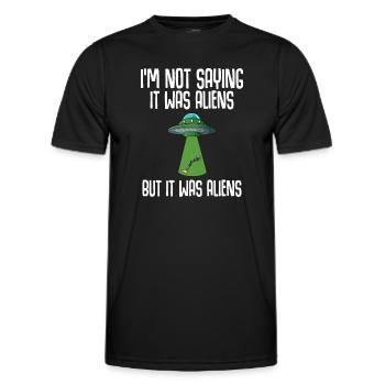Leg surgery wheelchair lost leg - Men's Functional T-Shirt - black - Front - AI Model Male 178 dark (178cm)