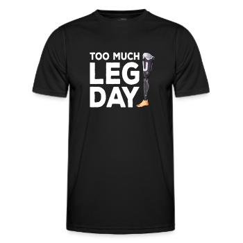 Leg surgery wheelchair lost leg - Men's Functional T-Shirt - black - Front - AI Model Male 178 dark (178cm)