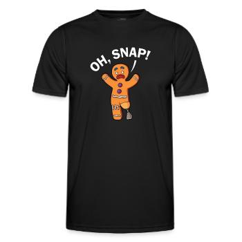 Leg surgery wheelchair lost leg - Men's Functional T-Shirt - black - Front - AI Model Male 178 dark (178cm)