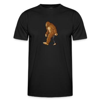 Leg surgery wheelchair lost leg - Men's Functional T-Shirt - black - Front - AI Model Male 178 dark (178cm)