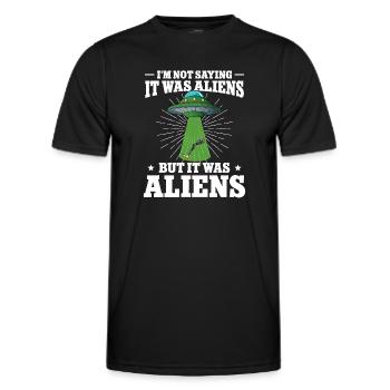 Leg surgery wheelchair lost leg - Men's Functional T-Shirt - black - Front - AI Model Male 178 dark (178cm)