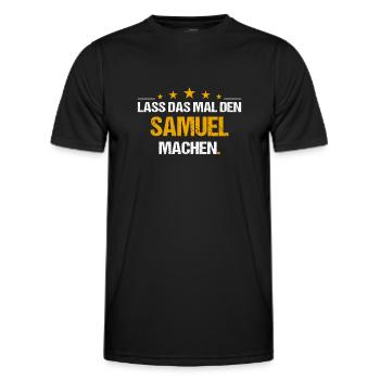 Lass das mal den Samuel machen Name - Männer Funktions-T-Shirt - Schwarz - Vorne - AI Model Male 178 dark (178cm)