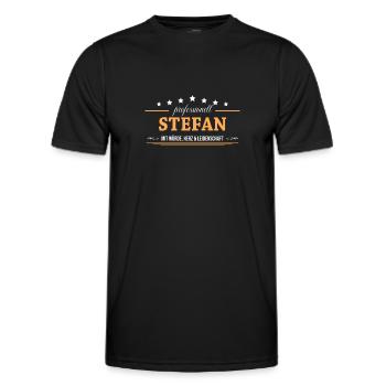 Professionell Stefan Name Vorname - Männer Funktions-T-Shirt - Schwarz - Vorne - AI Model Male 178 dark (178cm)