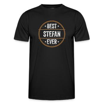 Best Stefan Ever Vorname Name Geschenk - Männer Funktions-T-Shirt - Schwarz - Vorne - AI Model Male 178 dark (178cm)