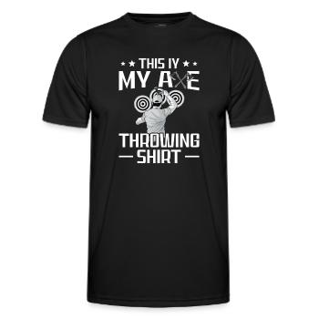 Axt Werfen - Männer Funktions-T-Shirt - Schwarz - Vorne - AI Model Male 178 dark (178cm)