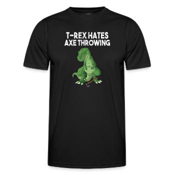 Axt Werfen - Männer Funktions-T-Shirt - Schwarz - Vorne - AI Model Male 178 dark (178cm)