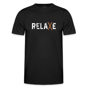 Axt Werfen - Männer Funktions-T-Shirt - Schwarz - Vorne - AI Model Male 178 dark (178cm)