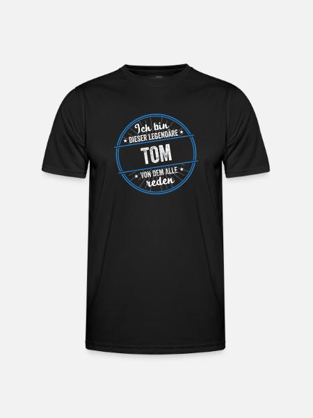 Ich bin dieser legendärer Tom Name - Männer Funktions-T-Shirt - Schwarz